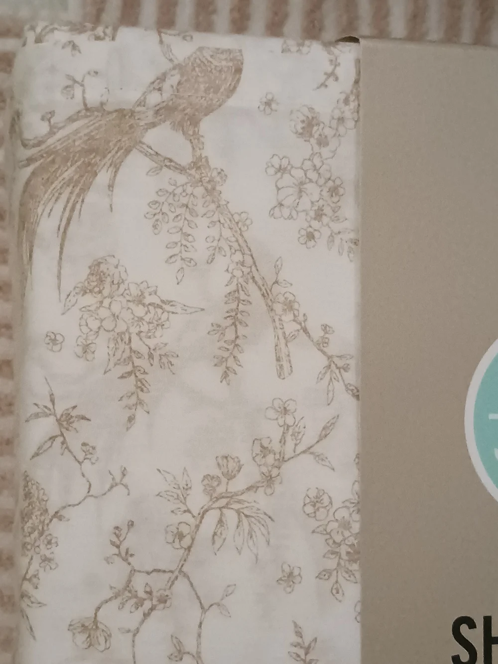 Martha Stewart King Sheet Set Birds Floral Nature 100% Cotton